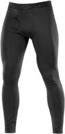 stay warm and comfortable: men's bottoms thermal underwear with fleece lining, compression pants base level 2 logo