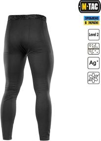 img 2 attached to Stay Warm and Comfortable: Men's Bottoms Thermal Underwear with Fleece Lining, Compression Pants Base Level 2