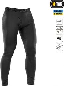 img 1 attached to Stay Warm and Comfortable: Men's Bottoms Thermal Underwear with Fleece Lining, Compression Pants Base Level 2