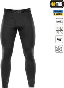 img 3 attached to Stay Warm and Comfortable: Men's Bottoms Thermal Underwear with Fleece Lining, Compression Pants Base Level 2