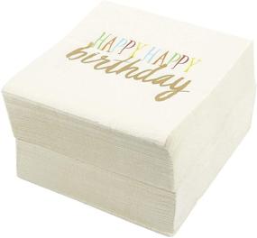 img 1 attached to 🎉 Vibrant Birthday Party Cocktail Napkins: Top-notch Decorations & Supplies for Children's Event