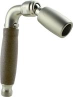 🚿 high sierra solid metal handheld showerhead: slip-free grip, trickle valve, watersense certified 1.8 gpm, brushed nickel finish logo