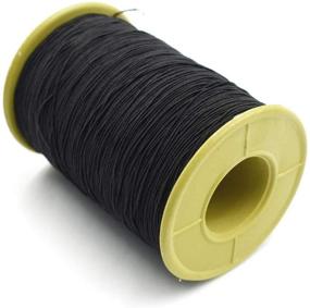 img 3 attached to 💎 HONJIE 400m Elastic Stretchy Beading Thread Cord Bracelet String 0.5mm Round Black Color -1 Pcs: High-Quality Elastic Beading Thread for Bracelets and Jewelry Making.