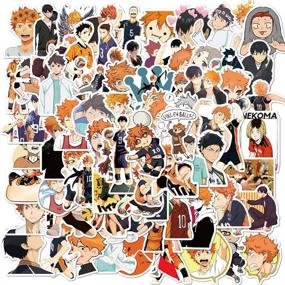 img 3 attached to 🔥 Waterproof Anime Stickers Pack - Haikyuu Themed Stickers for Boys Laptop Luggage Water Bottle Skateboard Vinyl Graffiti Sticker (102 Pcs)