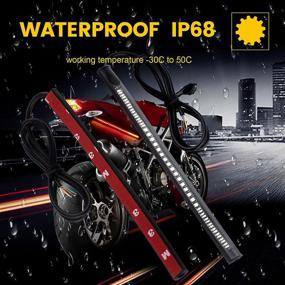 img 1 attached to Enhance Your Motorcycle's Taillight with EverBrightt 2-Pack Red + Yellow 3528 + 3014 48SMD LED Light Strip