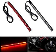 enhance your motorcycle's taillight with everbrightt 2-pack red + yellow 3528 + 3014 48smd led light strip logo