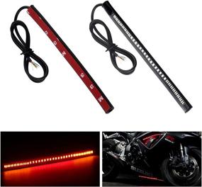 img 4 attached to Enhance Your Motorcycle's Taillight with EverBrightt 2-Pack Red + Yellow 3528 + 3014 48SMD LED Light Strip