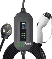 🔌 primecom level 2 220v/240v ev charger (16amp) portable smart car charger - 30ft, 40ft, 50ft lengths (nema 10-30p, 30ft) logo