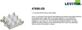 img 1 attached to Leviton 47690 G8 8 Way Passive Splitter