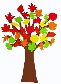 img 4 attached to 🍁 Supla Fall Tree of Thanks Craft Kit: DIY Bulletin Board Set with Foam Fall Tree & 60 Pcs Autumn Leaf Stickers - Perfect for Kids' Art Projects, Family Thanksgiving Decoration & Fun Activities