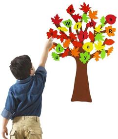 img 1 attached to 🍁 Supla Fall Tree of Thanks Craft Kit: DIY Bulletin Board Set with Foam Fall Tree & 60 Pcs Autumn Leaf Stickers - Perfect for Kids' Art Projects, Family Thanksgiving Decoration & Fun Activities