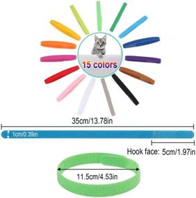 img 3 attached to 🐶 30 Pcs Double-Sided Soft Adjustable Puppy Whelping Collars - Newborn Pet Collars in 15 Colors