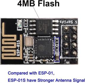 img 3 attached to 🔌 Enhance Your Projects with DIYmall ESP8266 ESP-01 ESP-01S WiFi Serial Transceiver Module: 1MB Flash Edition