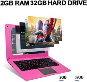 img 3 attached to 💻 Tocosy 10.1-Inch Quad Core Windows 10 Laptop - Ultra Thin Computer PC with HD Graphics, 2GB RAM, 32GB Storage, 1.92GHz, USB 2.0, WiFi, Bluetooth, HDMI, IPS Display - Notebook (Pink)