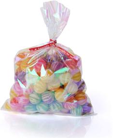 img 1 attached to 🎉 Iridescent Holographic Cellophane Party Favor Treat Bags: 100 Pack with Twist Ties - Perfect for Themed Celebrations, Baby Showers, Weddings, Girls Birthday Party Supplies (5" x 7")