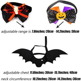 img 2 attached to 🐱 Alycwint Cat Halloween Costumes Bat Wings 2 Sets - Pet Costume Accessory with Adjustable Collar and Velcro Decoration, for Puppy Dog and Cat Halloween Parties - Dress Up Outfit