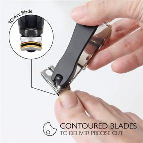 img 1 attached to 🔪 Steinder EASY Nail Clippers with Swivel Head for Ingrown Toe Nail - Effortless Self Pedicure Tool with EZ Grip, 360 Degree Rotary Blade, and Nail Catcher Design