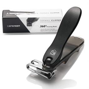 img 4 attached to 🔪 Steinder EASY Nail Clippers with Swivel Head for Ingrown Toe Nail - Effortless Self Pedicure Tool with EZ Grip, 360 Degree Rotary Blade, and Nail Catcher Design