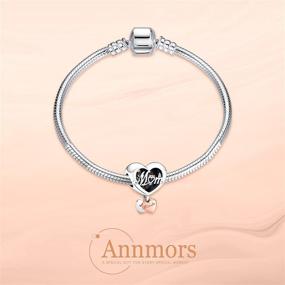 img 2 attached to 👩 Annmors Sterling Silver Mother & Daughter Charms Pendant – Women's Bracelet & Necklace Beads Jewelry Gifts for Girls