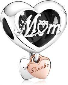 img 4 attached to 👩 Annmors Sterling Silver Mother & Daughter Charms Pendant – Women's Bracelet & Necklace Beads Jewelry Gifts for Girls