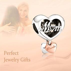 img 1 attached to 👩 Annmors Sterling Silver Mother & Daughter Charms Pendant – Women's Bracelet & Necklace Beads Jewelry Gifts for Girls
