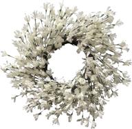 huashen 24 inch winter front door wreath: white cream 🌼 forsythia blossom cluster farmhouse décor for festival celebration & home decoration logo