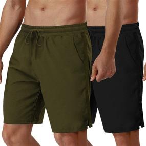 img 4 attached to COOFANDY Dry FIT Gym Shorts Sports & Fitness
