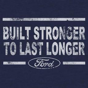 img 3 attached to 👕 Long-lasting and Stylish: Tee Luv Distressed Ford Logo T-Shirt - Built Stronger to Last Longer