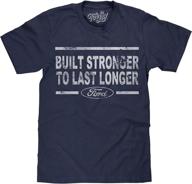 👕 long-lasting and stylish: tee luv distressed ford logo t-shirt - built stronger to last longer logo