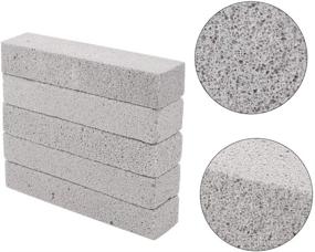 img 2 attached to 🧽 Hatoku 25-Piece Pumice Stones for Cleaning Grey Pumice Scouring Pad Stick | Remove Toilet Bowl Ring, Bath, Kitchen, Pool & Household Stains | 5.9 x 1.4 x 0.9 Inches