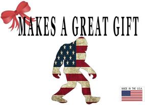 img 1 attached to Rogue River Tactical USA Flag Bigfoot Sasquatch Sticker: Patriotic American Car Decal Gift