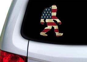 img 2 attached to Rogue River Tactical USA Flag Bigfoot Sasquatch Sticker: Patriotic American Car Decal Gift