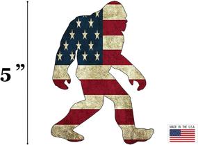 img 3 attached to Rogue River Tactical USA Flag Bigfoot Sasquatch Sticker: Patriotic American Car Decal Gift