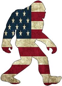 img 4 attached to Rogue River Tactical USA Flag Bigfoot Sasquatch Sticker: Patriotic American Car Decal Gift