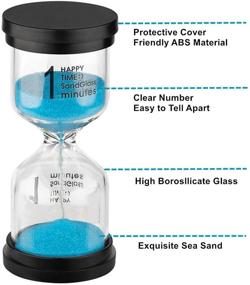 img 3 attached to Kids Sand Timers Pack - Hourglass Timer Set 1/3/5/10/15/30 Minutes - Plastic Sand Clocks for Games, Classroom - Mini Hour Glass Sandglass Timer (Pack of 6)...