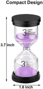 img 2 attached to Kids Sand Timers Pack - Hourglass Timer Set 1/3/5/10/15/30 Minutes - Plastic Sand Clocks for Games, Classroom - Mini Hour Glass Sandglass Timer (Pack of 6)...