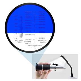 img 1 attached to Брикс-рефрактометр: диапазон Брикса 0-10% - идеально подходит для тестирования синтетических охлаждающих жидкостей для механической обработки, кленовой смолы, режущей жидкости, станков ЧПУ, производителей кленового сиропа, растворов низкой концентрации сахара, чая - с функцией АТС, светодиодным освещением и пипетками.