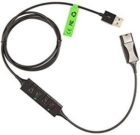 img 3 attached to 🔌 Повышение производительности контакт-центра: USB адаптер с функцией отключения, регулировкой громкости и совместимостью с наушниками Plantronics.