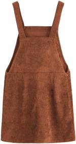 img 2 attached to Stylish and Playful: Tanming Women's Corduroy A Line Cute Jumper Pinafore Bib Overall Mini Dress Skirt