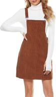 stylish and playful: tanming women's corduroy a line cute jumper pinafore bib overall mini dress skirt logo