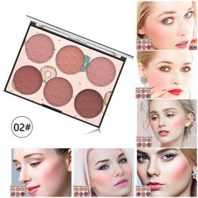 img 3 attached to 🌟 Enhance Your Glow with the 6 Colors Matte Blush Palette: Shimmer and Matte Light-Luxury Palette with Marble Makeup Brush for Contouring and Highlighting (# B - MATTE PALETTE)