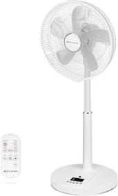 img 4 attached to 🌬️ MYCARBON Quiet Pedestal Fan: 16” Oscillating Standing Fan with Remote Control, Powerful 9 Speeds & 4 Modes for Home, Office, Bedroom