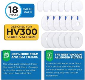 img 1 attached to 🔍 VEVA Premium Vacuum Filter Set with 18 Filters for Shark Rocket Vacuums HV292, HV300, HV301, HV302, HV303, HV305, HV310, UV450 & Parts XFFV300