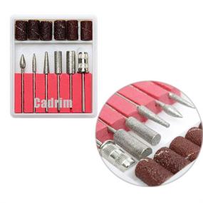 img 2 attached to 💅 Cadrim Nail Art Drill Bits and Sanding Bands Sets: Complete Electric Nail Drill Machine Replacement Kit for Efficient Nail Filing - Includes 6 Bits and 150PCS Sanding Bands