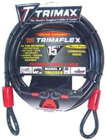 img 1 attached to 🔒 Trimax TDL1510 Trimaflex 15-Foot by 10mm Multi-Use Cable with Dual Loop Design