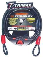 🔒 trimax tdl1510 trimaflex 15-foot by 10mm multi-use cable with dual loop design logo