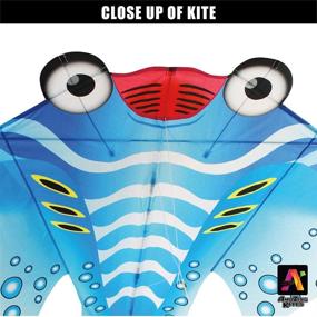 img 1 attached to 🪁 AmaZing Kites 2D Nylon Manta Ray Kite - 210" Tall (17 feet 6 inches) | 72" Wingspan (6 ft) - Perfect for High-Flying Fun!