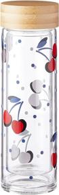 img 4 attached to Stylish KATE SPADE Vintage Cherry Dot Water Bottle: Clear, Lightweight, 1.15 LB