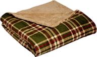 northpoint rustic plaid reversible mink to shearluxe blanket, full-queen - green plaid: cozy and stylish comfort for your bed logo