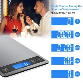 img 1 attached to 🔢 COZYAGE Rechargeable Kitchen Scale: Precise 33lb Cooking/Baking/Diet Food Scale with 5 Units, Large LCD Screen, Stainless Steel (Silver)